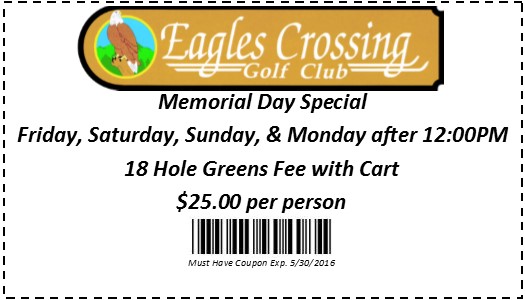 Eagles Crossing Memorial Day Special